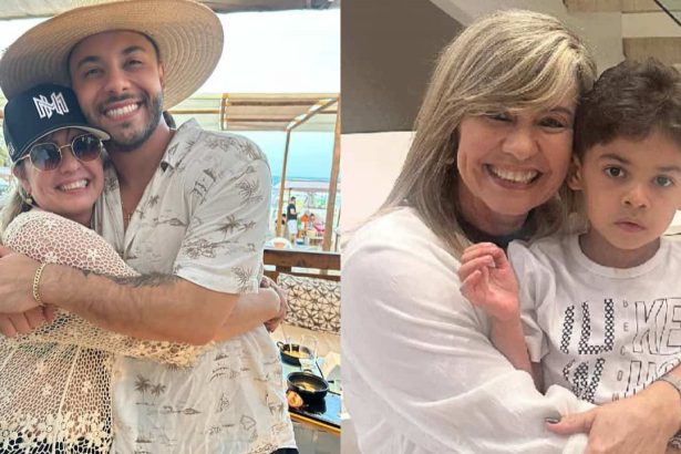 Zaida Huff com o filho, Murilo, e o neto, Leo - Reprodução/Instagram