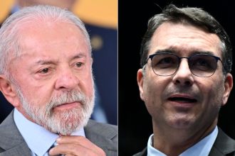 Lula e Flávio Bolsonaro